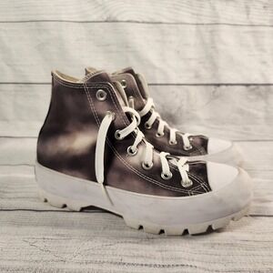 Converse Chuck Taylor All Star Lugged High Top Gray Tie Dye 572564C Womens 7